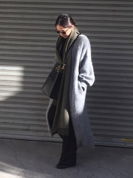 「RIM.ARK（リムアーク）のアイテム（その他アウター）」を使った、sakurako_kusanoさん（レディース・166cm）の冬コーディネート