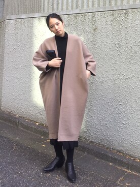 「RIM.ARK（リムアーク）のアイテム（その他アウター）」を使った、sakurako_kusanoさん（レディース・166cm）の冬コーディネート