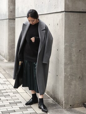 sakurako_kusanoさんの「【mina10月号掲載】プリーツロングスカート」を使ったコーディネート
