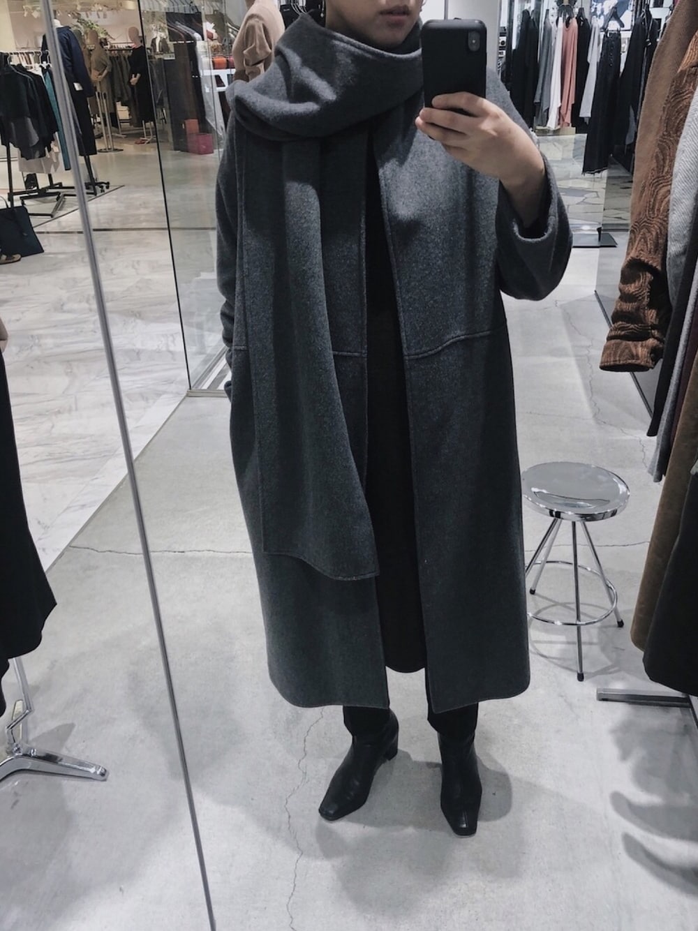 RIM.ARK リムアーク　ウール　ノーカラーコート ロングコート RIM.ARK（リムアーク）｜ノーカラーコート一覧 - WEAR