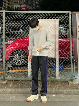 「ADER error（アーダーエラー）のアイテム（シューズ）」を使った、田中さん（メンズ・177cm）の春コーディネート