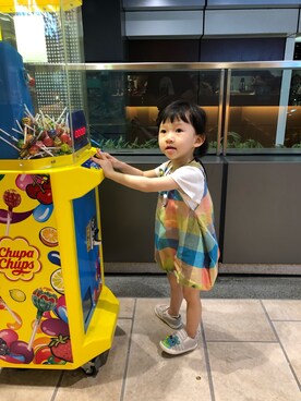 「ONCE UPON A TIME（ワンス　アポン　ア　タイム）のアイテム」を使った、Yuiさん（キッズ・90cm）の夏コーディネート