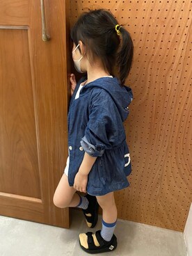 「にゃー（ニャー）のアイテム」を使った、Yuiさん（キッズ・100cm）の春コーディネート