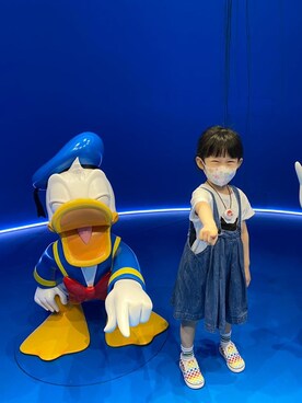 「にゃー（ニャー）のアイテム」を使った、Yuiさん（キッズ・100cm）の春コーディネート
