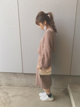 「Chico（チコ）のアイテム（チュニック）」を使った、c h i iさん（レディース・155cm）の冬コーディネート