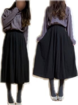「パープル×黒」｜「アイテム（パンプス）」を使った、なあさん（レディース・162cm）の秋コーディネート