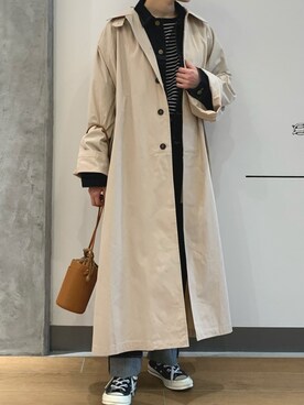 「URBAN RESEARCH ROSSO WOMEN（アーバンリサーチ　ロッソ）のアイテム（デニムジャケット）」を使った、ミヤベさん（レディース・157cm）の冬コーディネート
