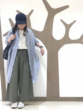 「3can4on（サンカンシオン）のアイテム（ワンピース/ドレス）」を使った、ひらこ☺さん（レディース・159cm）の春コーディネート