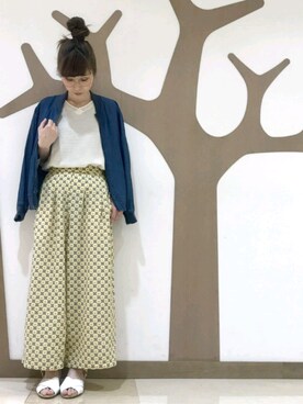 「3can4on（サンカンシオン）のアイテム（ジャケット/アウター）」を使った、ひらこ☺さん（レディース・159cm）の春コーディネート