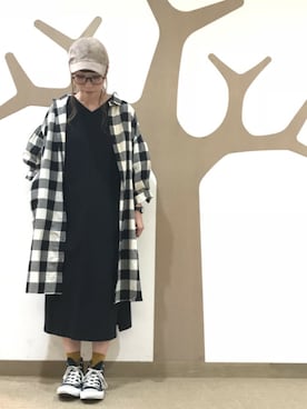 「3can4on（サンカンシオン）のアイテム（ワンピース/ドレス）」を使った、ひらこ☺さん（レディース・159cm）の夏コーディネート