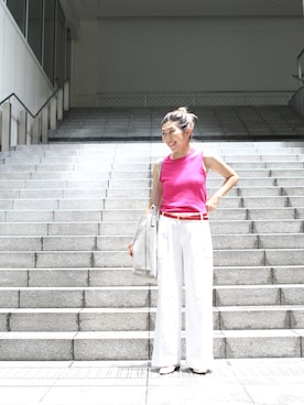 「AMBOISE（アンボワーズ）のアイテム」を使った、ショーコさん（レディース・155cm）の夏コーディネート