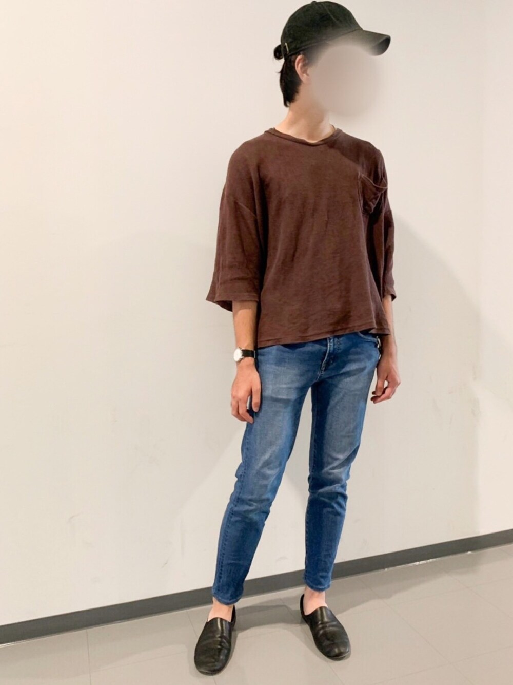 「シンプル、夏コーデ、ビッグT、オーバーサイズ、UNIQLO」｜「UNIQLOのアイテム（デニムパンツ、ブルー系）」を使った、matsuno yusukeさん（メンズ・174cm）の夏コーディネートの1枚目の写真