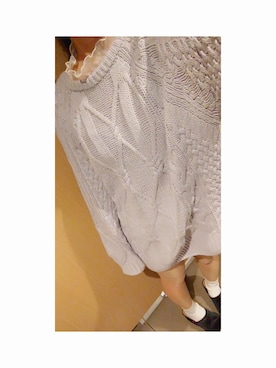 「Heather（ヘザー）のドットチュールインナー長袖   774856（Tシャツ/カットソー）」を使った、tinaさん（レディース・160cm）の冬コーディネート