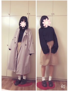 「select MOCA（セレクトモカ）のアイテム（トレンチコート）」を使った、chico☺︎さん（レディース・162cm）の冬コーディネート