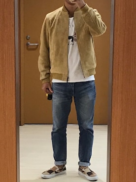 「BEAMS PLUS（ビームスプラス）のアイテム（ブルゾン）」を使った、Shun@☻☻☻☻☻☻☻さん（メンズ・178cm）の夏コーディネート