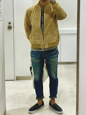 「BEAMS PLUS（ビームスプラス）のアイテム（ブルゾン）」を使った、Shun@☻☻☻☻☻☻☻さん（メンズ・178cm）の冬コーディネート