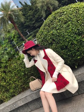 「搭配」｜「アイテム（ジャケット/アウター）」を使った、JUSTONEさん（レディース・172cm）の冬コーディネート