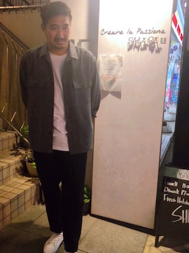 「H&M（エイチ・アンド・エム）のアイテム（その他シューズ）」を使った、AnotherLove1249さん（メンズ・180cm）の夏コーディネート