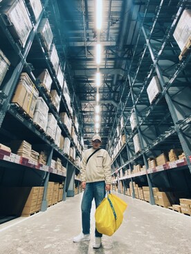 「IKEA（イケア）のアイテム（その他）」を使った、艾文さん（メンズ・172cm）の春コーディネート