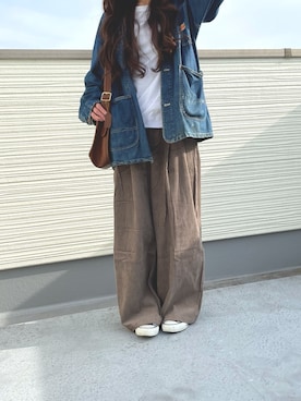 「Libra Cue（リブラ キュー）のアイテム（スラックス）」を使った、mさん（レディース・160cm）の冬コーディネート