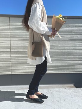 「sakishimatokyo（サキシマトーキョー）のアイテム（チュニック）」を使った、mさん（レディース・160cm）の春コーディネート