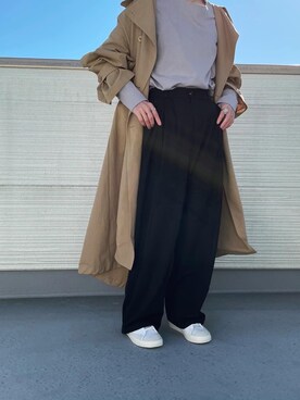 「Libra Cue（リブラ キュー）のアイテム（トレンチコート）」を使った、mさん（レディース・160cm）の春コーディネート