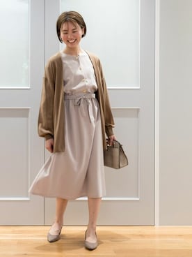 「NATURAL BEAUTY BASIC（ナチュラルビューティーベーシック）のアイテム（パンプス）」を使った、NBB STAFF04さん（レディース・158cm）の夏コーディネート