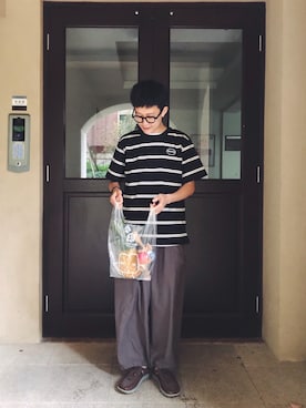 「KEEN（キーン）のアイテム（ビーチサンダル）」を使った、阿三木samさん（メンズ・168cm）の春コーディネート