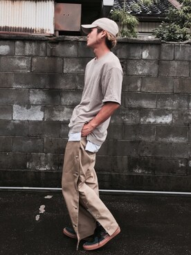 「VANS（バンズ）のアイテム（アクセサリー）」を使った、王建民さん（メンズ・178cm）の夏コーディネート