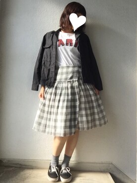 「SHIPS（シップス）のアイテム（ミリタリージャケット）」を使った、vivitさん（レディース・156cm）の春コーディネート