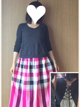 「Rubyrivet（ルビーリベット）のアイテム（トップス）」を使った、vivitさん（レディース・156cm）の春コーディネート