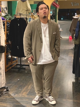 「Johnbull（ジョンブル）のアイテム（テーラードジャケット）」を使った、ゆうりさん（メンズ・169cm）の冬コーディネート