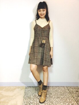 「OBdesign（オレンジベアー）のアイテム」を使った、shiowwenさん（レディース・170cm）の冬コーディネート