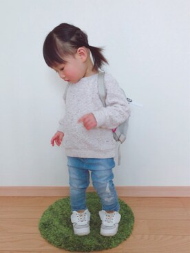 「Le creative?（レ クリエイティブ）のアイテム」を使った、napoさん（キッズ・80cm）の冬コーディネート