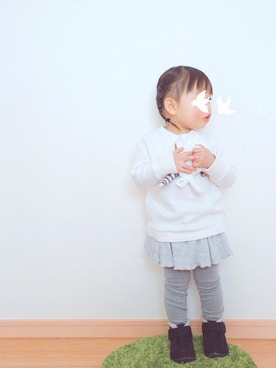 「アイテム（おもちゃ）」を使った、napoさん（キッズ・80cm）の冬コーディネート