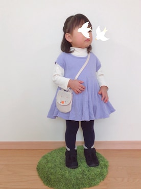 「FITH（フィス）のアイテム（スカート）」を使った、napoさん（キッズ・80cm）の冬コーディネート