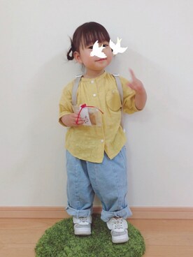 「Le creative?（レ クリエイティブ）のアイテム」を使った、napoさん（キッズ・80cm）の春コーディネート