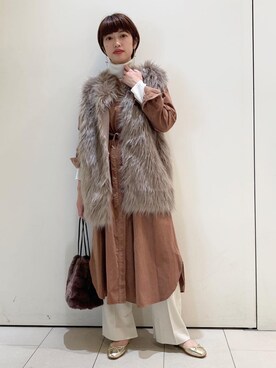Ships シップス の コーデュロイ羽織ワンピース ワンピース Wear