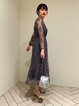 Ships Little Black シップスリトルブラック の Little Black レースフレアワンピース パーティー用 ドレス Wear