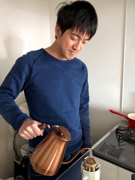 「Saturdays NYC（サタデーズ ニューヨークシティ ）のアイテム（スウェット）」を使った、maxshenさん（メンズ・173cm）の春コーディネート