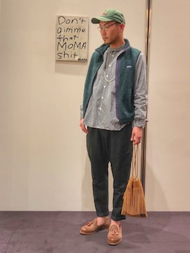 「5525gallery×PORTER（ゴーゴーニーゴーギャラリーカケルポーター）のアイテム」を使った、jun oyaさん（メンズ・178cm）の春コーディネート