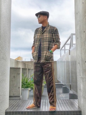 「秋のブラウンスタイル」｜「アイテム（ジャケット/アウター）」を使った、jun oyaさん（メンズ・178cm）の秋コーディネート
