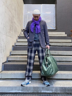 「District（ディストリクト）のアイテム」を使った、jun oyaさん（メンズ・178cm）の冬コーディネート