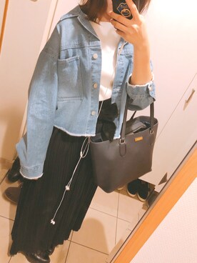「archives（アルシーヴ）のアイテム（ブーティ）」を使った、R.さん（レディース・153cm）の春コーディネート