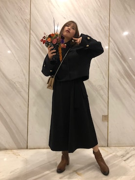 「COCO（ココ）のアイテム（ブーツ）」を使った、あきらはるさん（レディース・165cm）の秋コーディネート