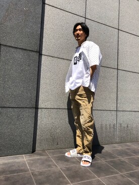 メンズ Tシャツ 半そで ビーチウェアラインを使った人気ファッションコーディネート Wear