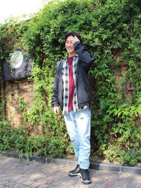 「diesel福岡」｜「アイテム（ジャケット/アウター）」を使った、RYOさん（メンズ・177cm）の夏コーディネート