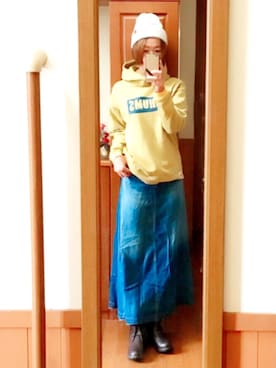 「CHUMS（チャムス）のアイテム（パーカー）」を使った、chopai0912さん（レディース・163cm）の秋コーディネート