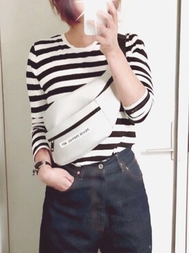 「アイテム（ボディバッグ/ウエストポーチ、シルバー系）」を使った、chopai0912さん（レディース・163cm）の夏コーディネート