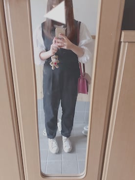 「ラフスタイル」｜「アイテム（つなぎ/オールインワン）」を使った、sakipoyoさん（レディース・151cm）の春コーディネート